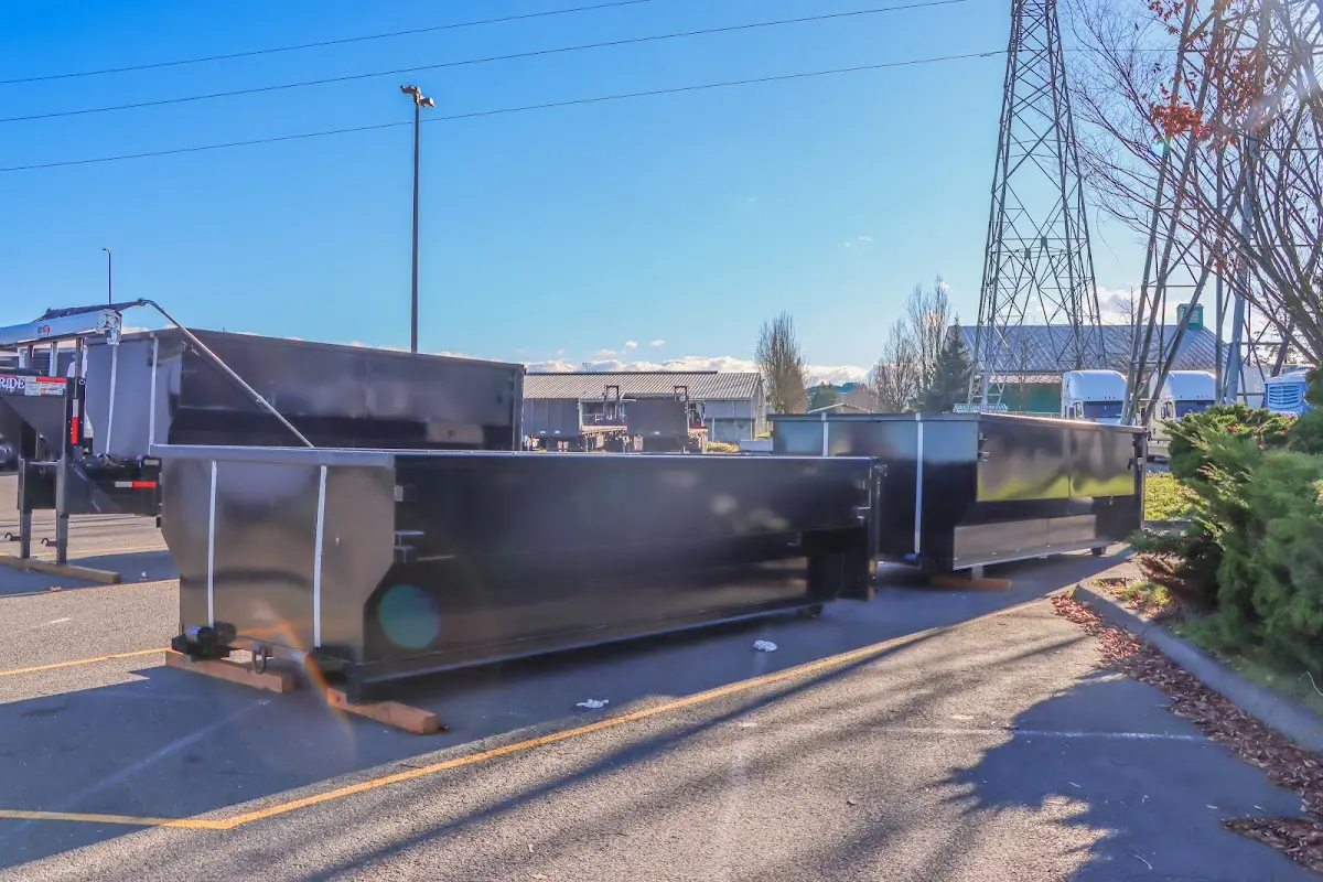 Roll-off dumpster ready for waste disposal at job site for Estate Cleanout Dumpster Rental in Connerton